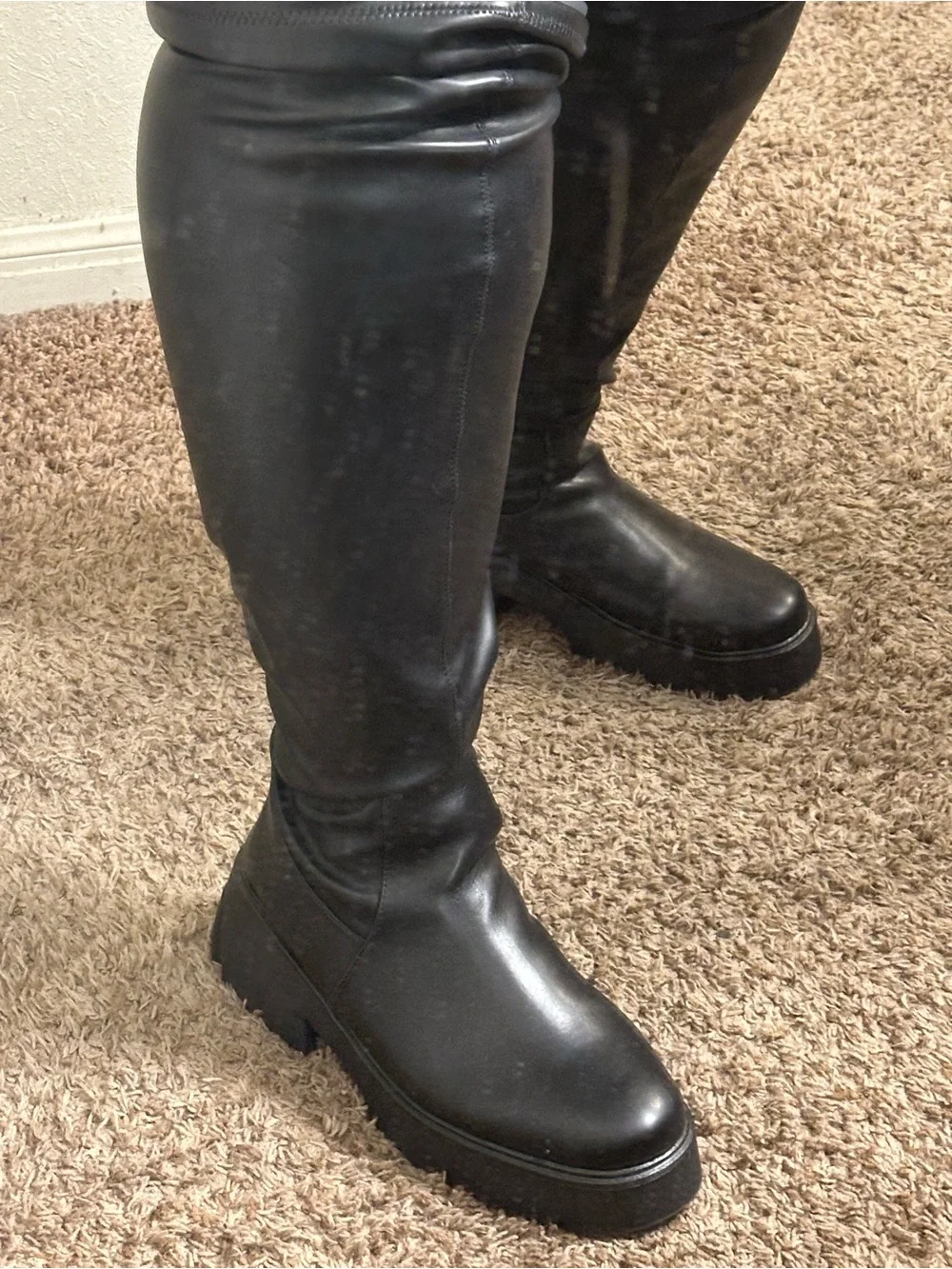 Fashion to Figure Black Over-the-Knee Platform Boots
